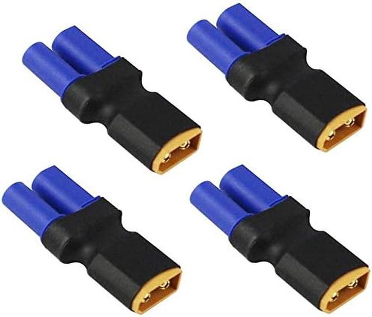 4 Delen Batterij Adapter XT60 Mannelijk naar EC5 Vrouwelijk voor Lipo Accu's