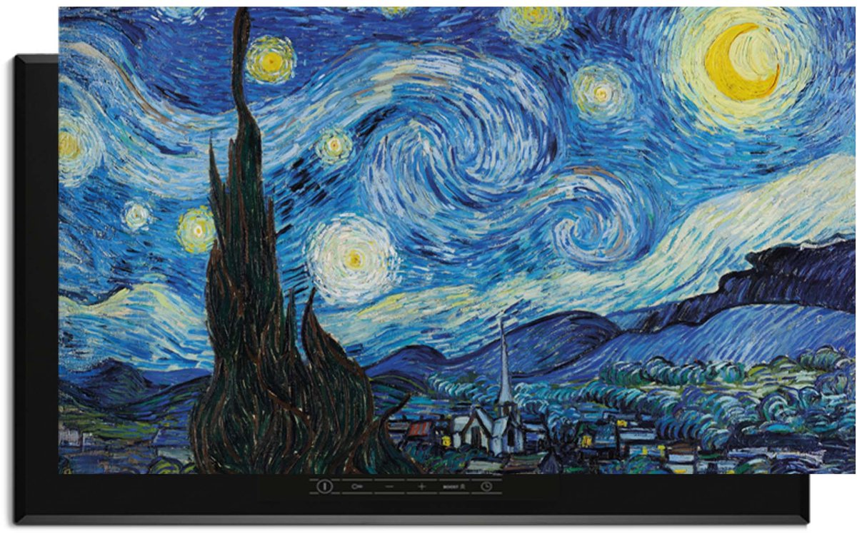 KitchenArt - Sterrennacht – Inductie Beschermer - 90x52 cm - Kookplaat Beschermer - Luxe Afdekplaat Inductieplaat - Anti-slip & Oprolbaar - Beschermmat Inductiekookplaat