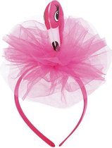 Diadeem flamingo met tule