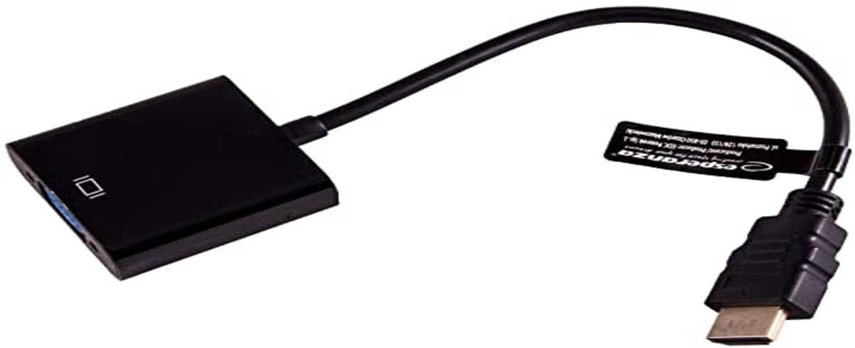HDMI naar VGA Adapter Kabel - Full HD 1080p Resolutie - Zwart
