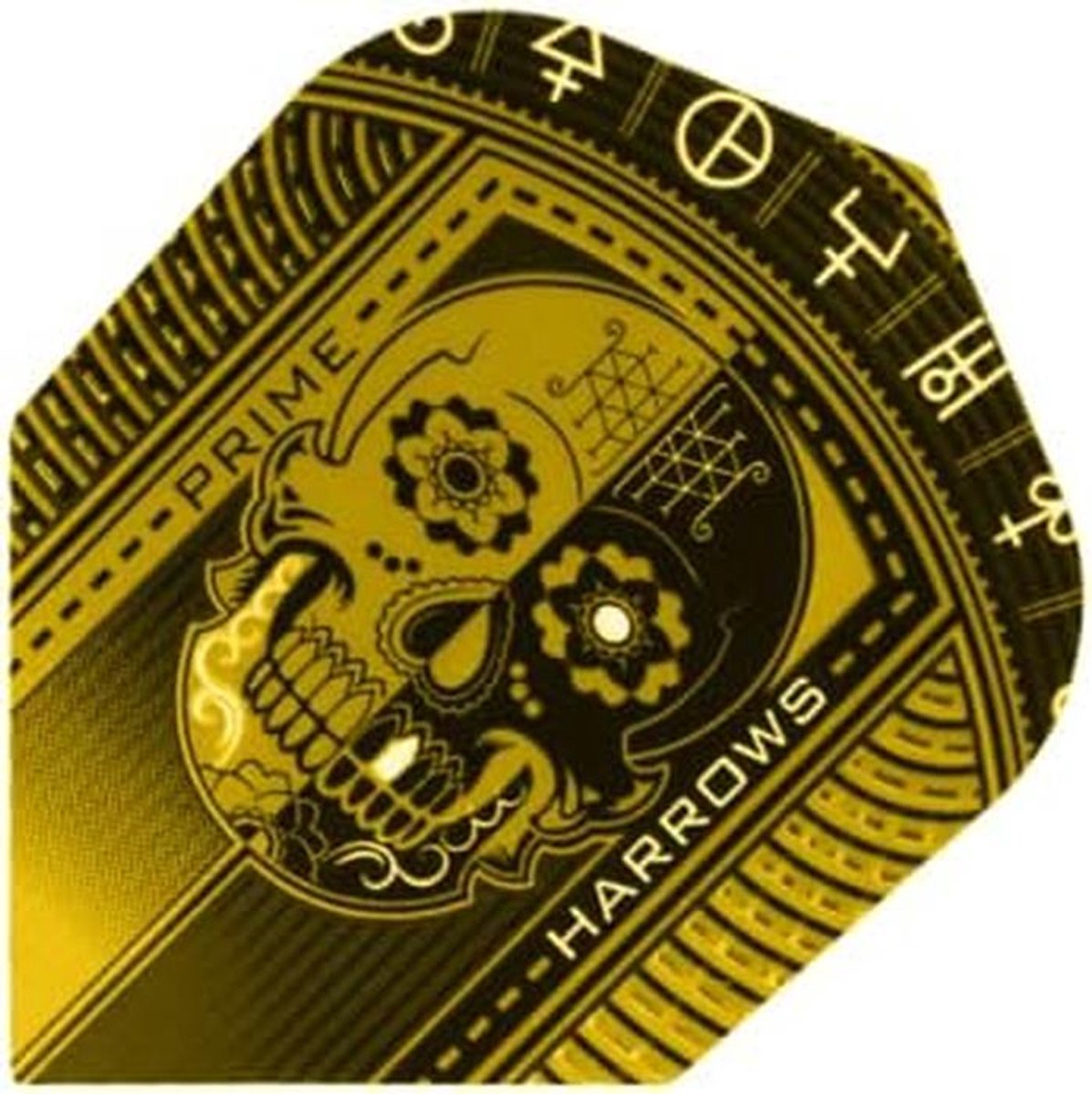 Dart Flights - Vluchten Set - Darten Spelen - 100 Micron Dikte - 3 Stuks - Gouden Skull