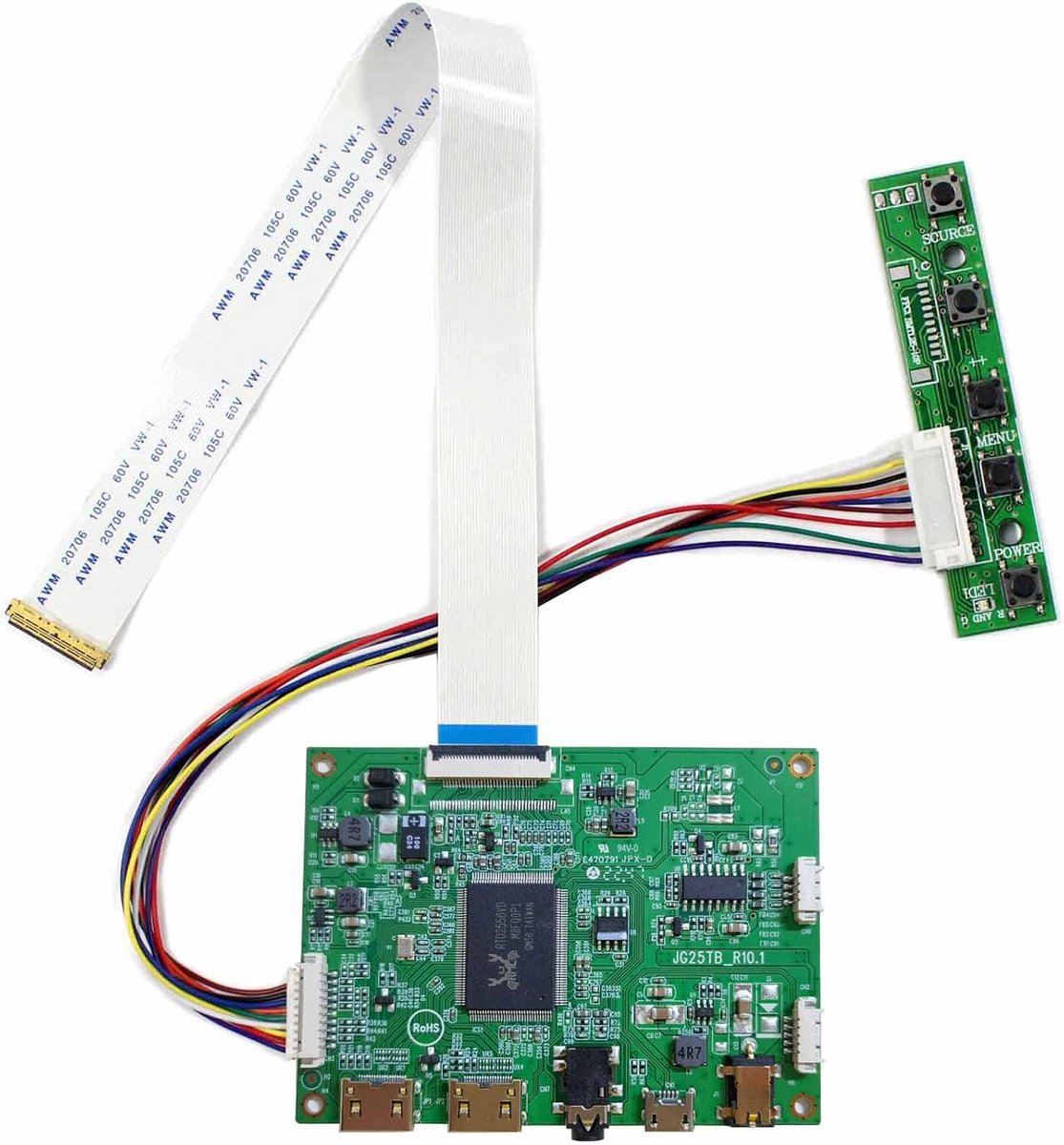 Controller Board 30pin EDP FHD voor 11.6 tot 17.3 inch Lcd Scherm
