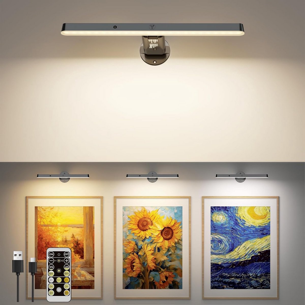Draadloze Wandlamp Binnen met Helder LED Licht - Oplaadbare Bewegingssensor Verlichting
