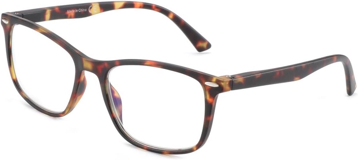 Herleesbril Heren Rechthoekig Montuur met Anti-blauw Licht Glazen en Etui