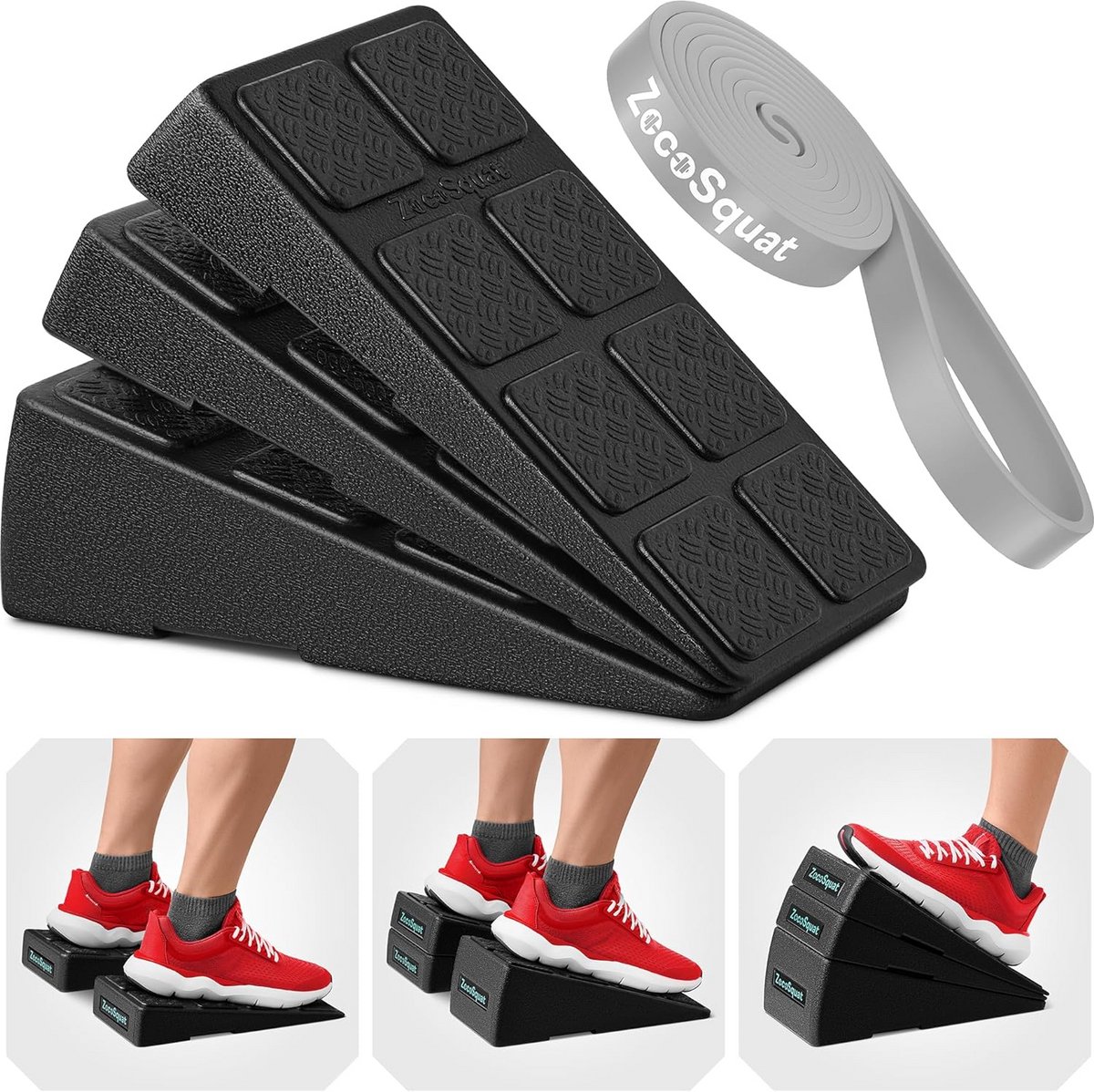 Verstelbare Squat Wedge voor Diepere Squats en Kuitstrekking