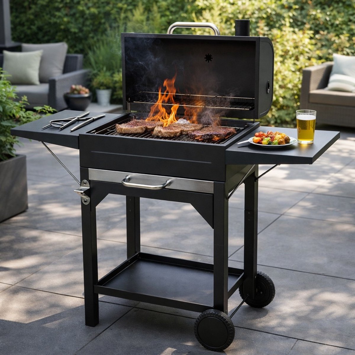Koopman Houtskool BBQ - mat zwart thumbnail 3