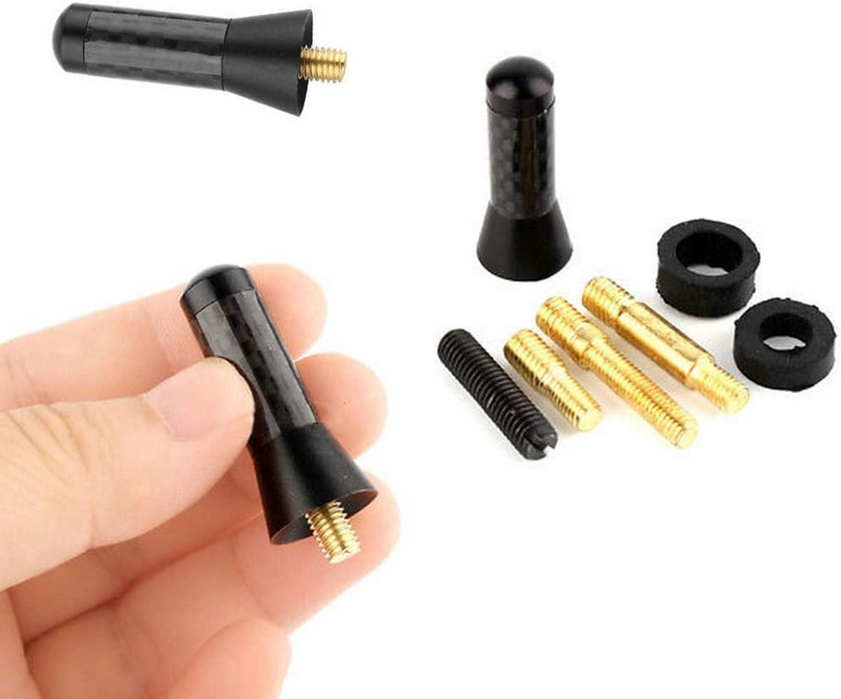 Universele Korte Autoantenne 3.5cm voor FM Radio - Aluminium & Koolstofvezel