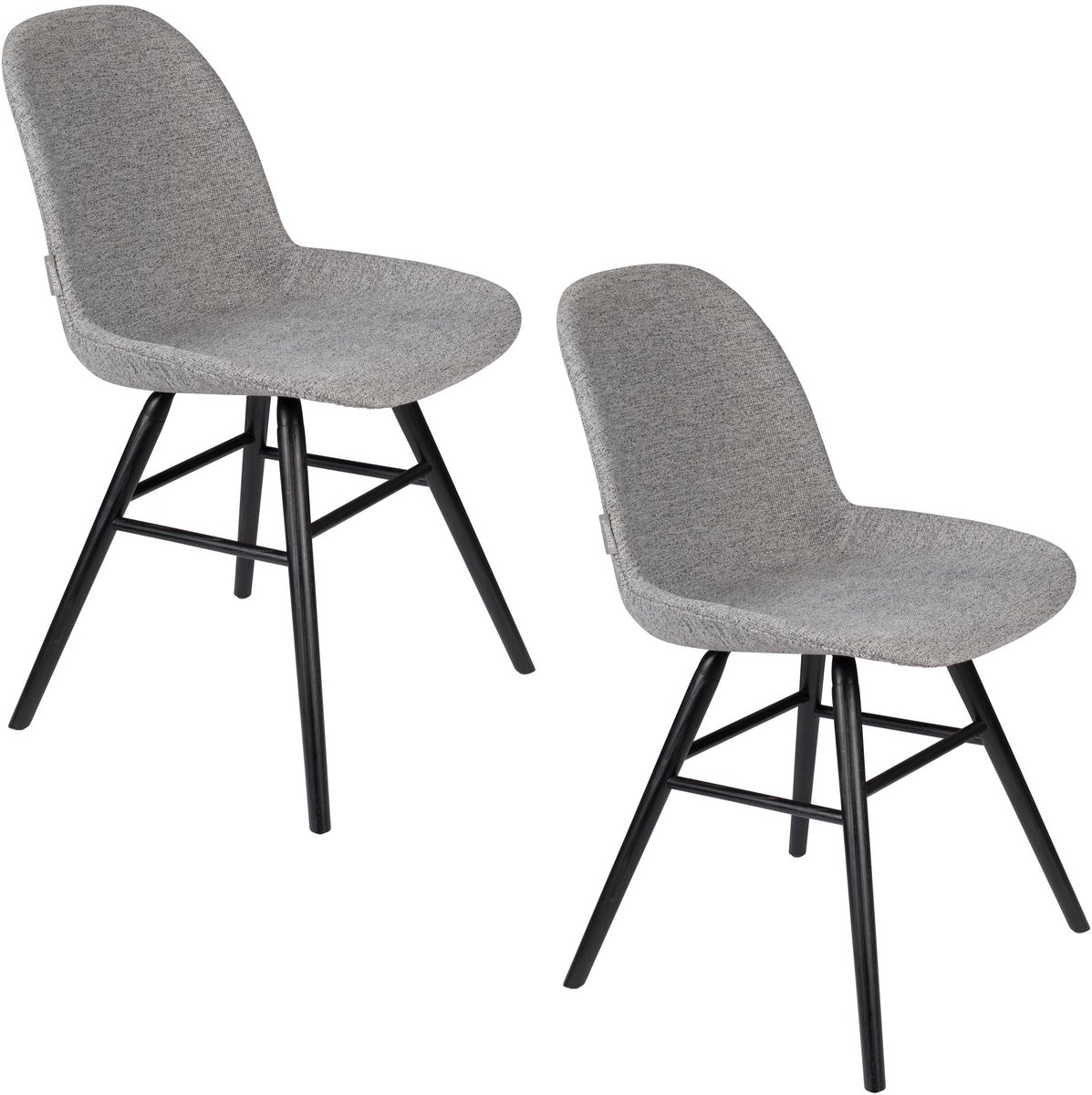 Zuiver Albert Kuip Soft Eetkamerstoelen Lichtgrijs - Set van 2