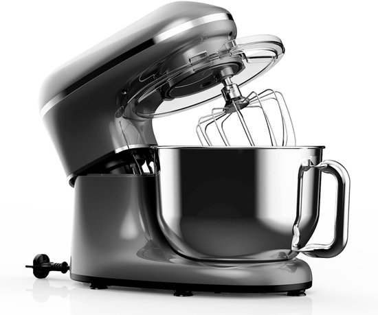 Florixa® Mixer met Mengkom - Keukenmachine - Handmixer - Donkergrijs - 46cm x 36cm x 27cm van Merkloos — afbeelding 2