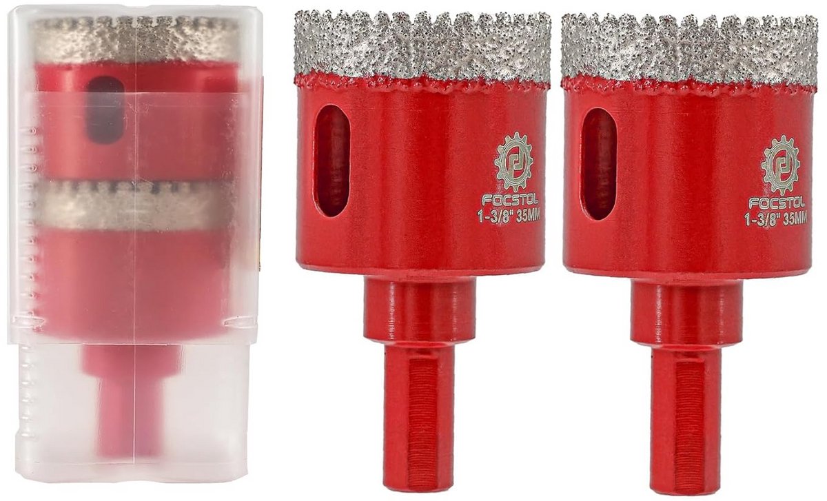 Diamant Tegelboor 35 mm - 2 Stuks Diamantgatenzaag voor Tegels, Graniet en Marmer