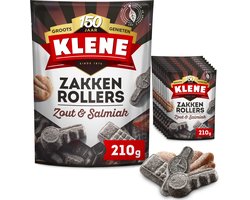 Klene Zakkenrollers - Drop - Zout & Salmiak - 8x210g