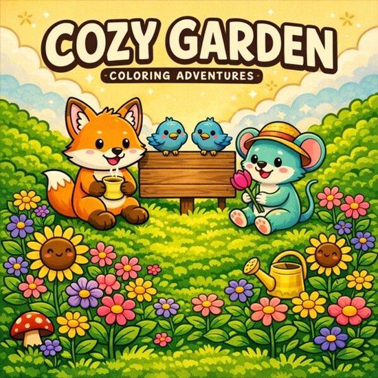 Cozy Garden: Coloring Book for Adults and Teens Featuring Su ... - cover