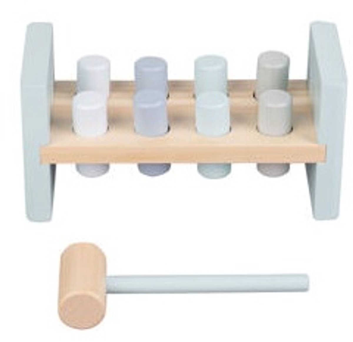 Playtive Houten Hamerbank Blauw - Vanaf 1 jaar - Kinder Speelgoed - Baby - Kado - Hammer Bench