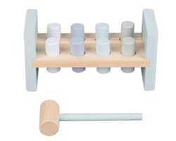 Playtive Houten Hamerbank Blauw - Vanaf 1 jaar - Kinder Speelgoed - Baby - Kado - Hammer Bench