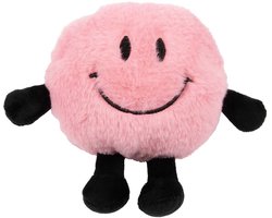 Coockoo Bouncy Buddy - Interactieve Hondenbal met Geluid en Beweging - Pluche Smiley - USB Oplaadbaar - 17cm - Roze