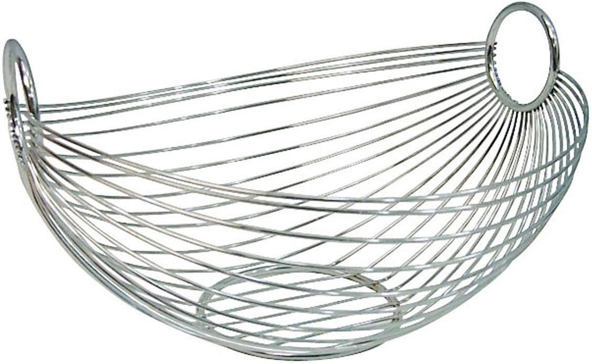 Fruitmand - Fruitkom - Keuken Opbergen - Vaatwasserbestendig - 28x16 cm - Chroom