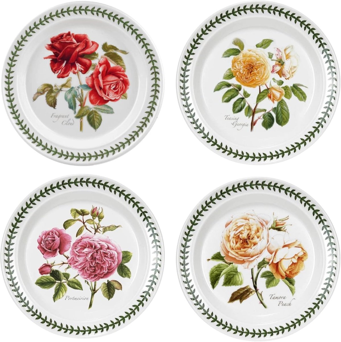 Saladeborden Set - Dessert Borden - Dagelijks Gebruik - Vaatwasser Magnetron Ovenbestendig - 20 cm Diameter - Diverse Motieven