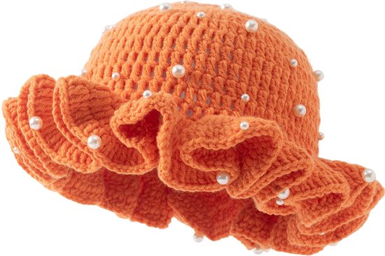 Hoed - Bucket Hat - Gebreide muts - Vissershoedje - Zonnehoed - Koningsdag - Accessoires voor Koningsdag - Feestelijke Oranje Accessoires - Geweldig Cadeau voor Vrouw - Oranje