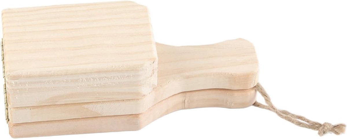 Weegbree Stamper - Tostones Maker - Keuken Gebruik - Herbruikbaar Grenen Hout - 16 x 9 x 6 cm
