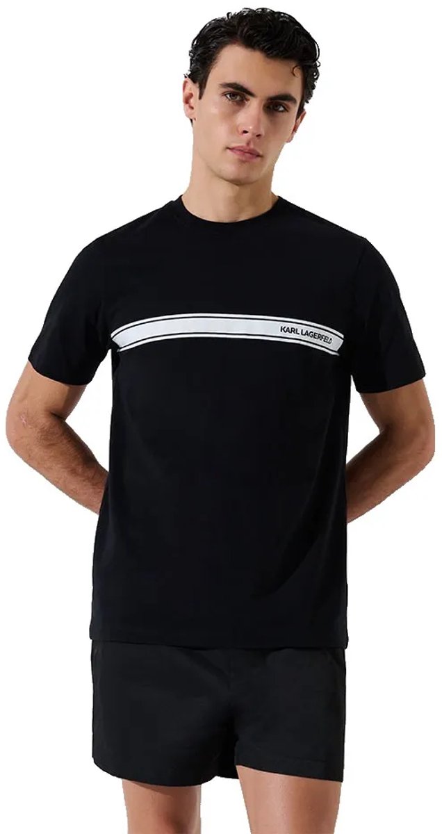 Karl Lagerfeld Jeans Elongated T-shirt Met Korte Mouwen Zwart L Man