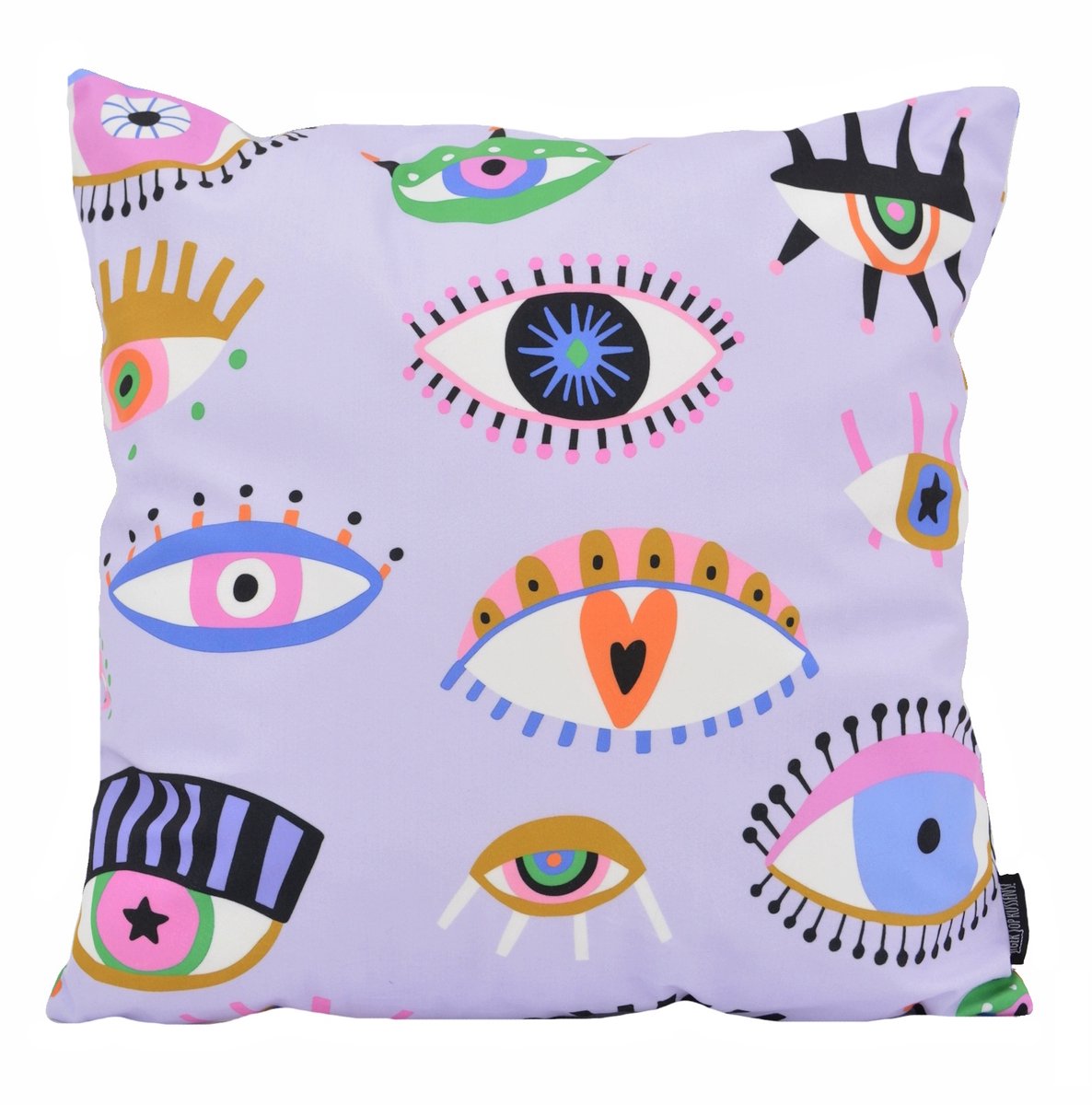 Gek op Kussens! Sierkussen Colorful Eyes Lila | 45 x 45 cm | Katoen/Polyester