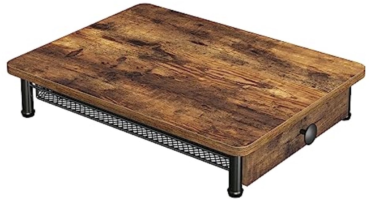 Koffiecapsule ladehouder met gaasvak - Opbergvak voor 35 pads - Bruin metaal frame
