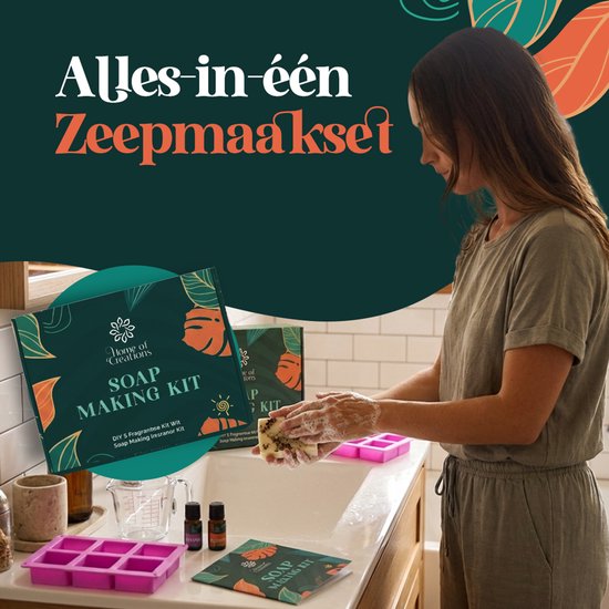 Home of Creations Zeep Maken - Gietzeep Siliconen Mallen & Geurolie - Knutselpakket Volwassenen - Moederdag Cadeau