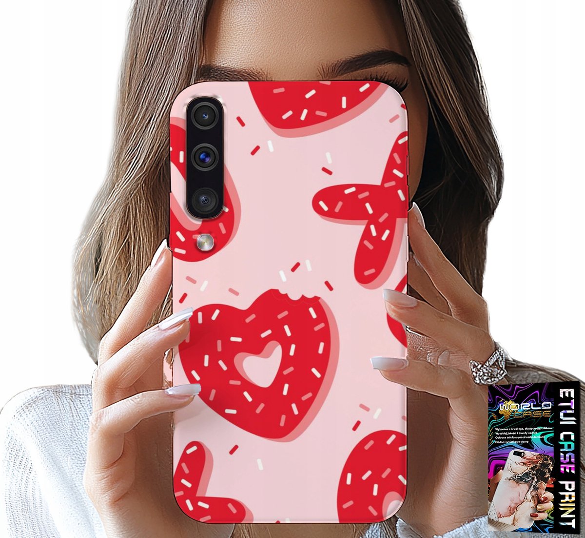 HOESJE VOOR SAMSUNG A50 / A30S - VROUWELIJKE, MODIEUZE PATRONEN XOXO HART + GLAS