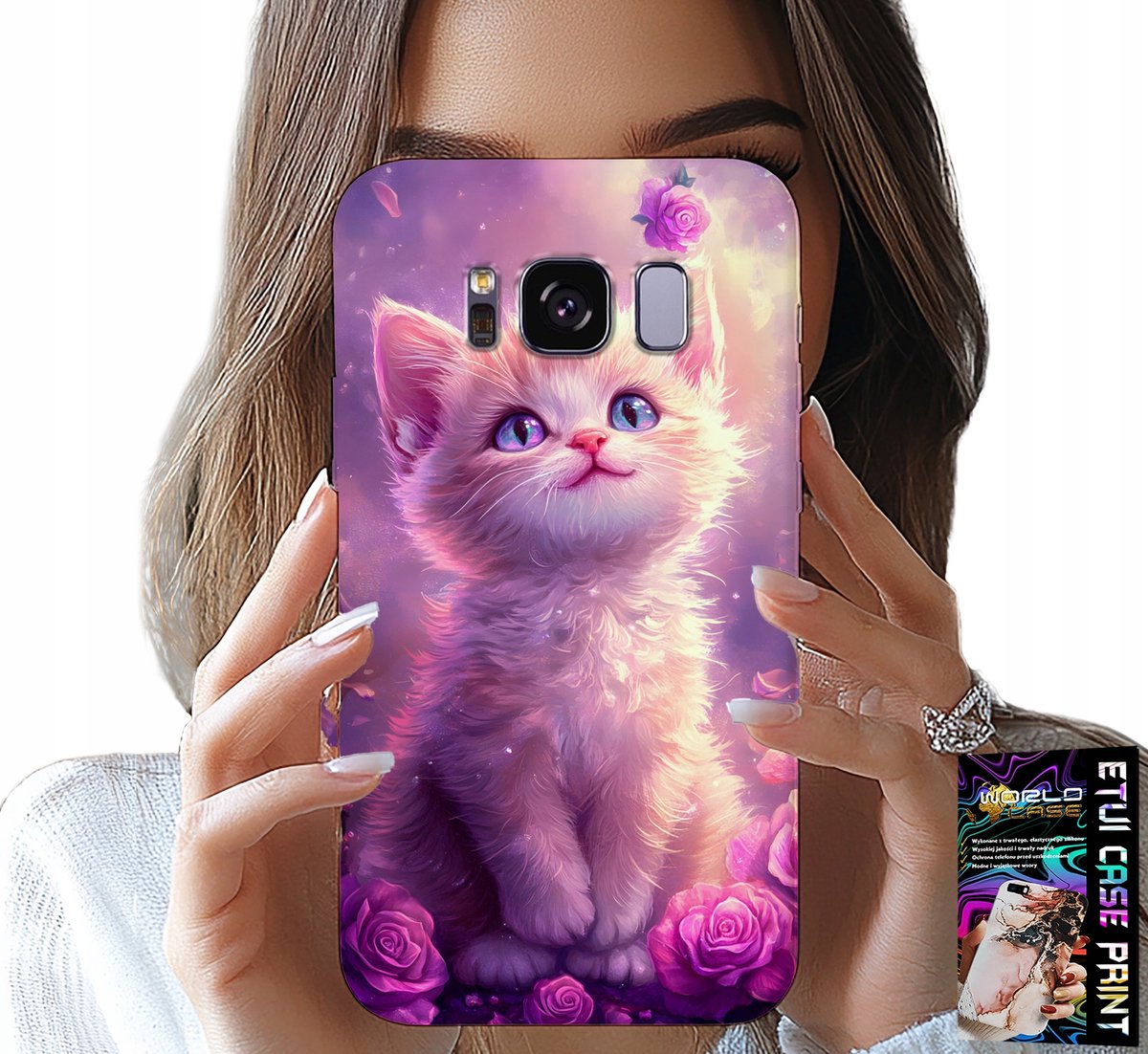 HOESJE VOOR SAMSUNG GALAXY S8 - SCHATTIG KATJE, KAT, DIERENPATROON