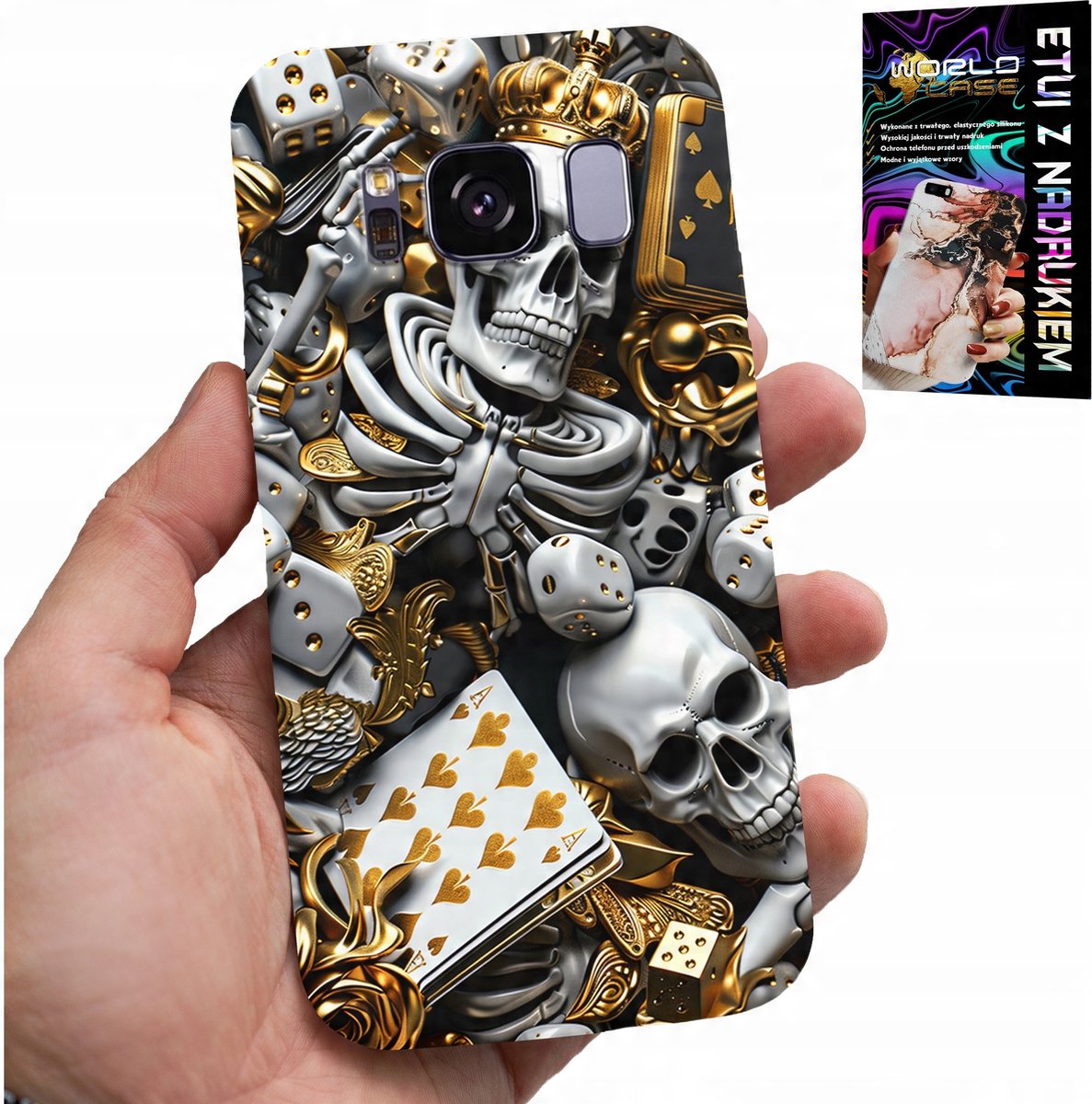 HOESJE VOOR SAMSUNG GALAXY S8 - KING POKER DICE ACE DESIGNS VOOR MANNEN