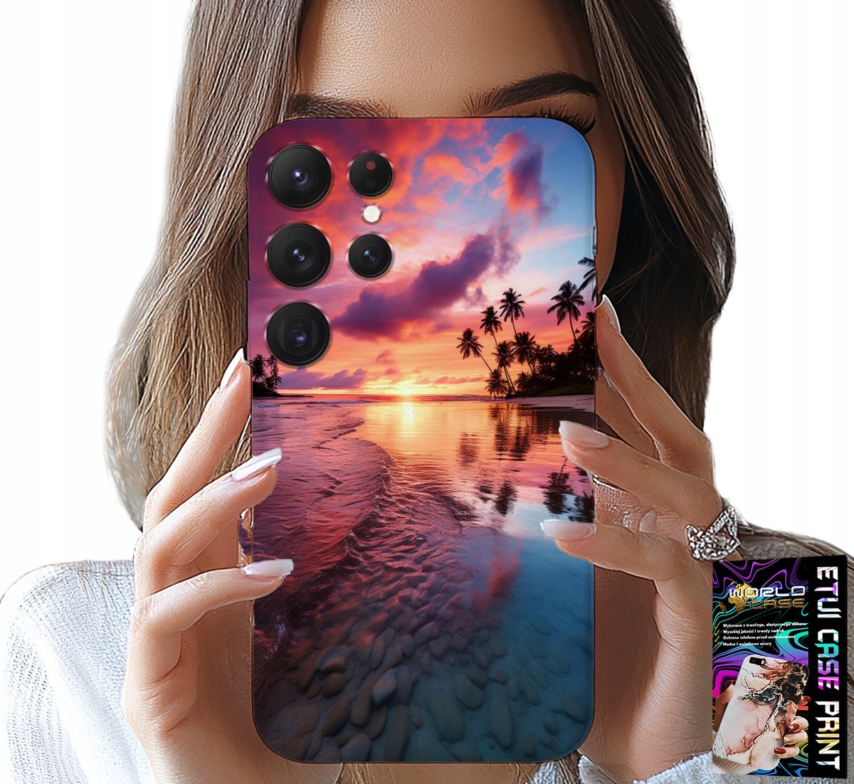 HOESJE VOOR SAMSUNG GALAXY S24 ULTRA - STRANDVAKANTIE-EILAND PRACHTIG UITZICHT + GLAS