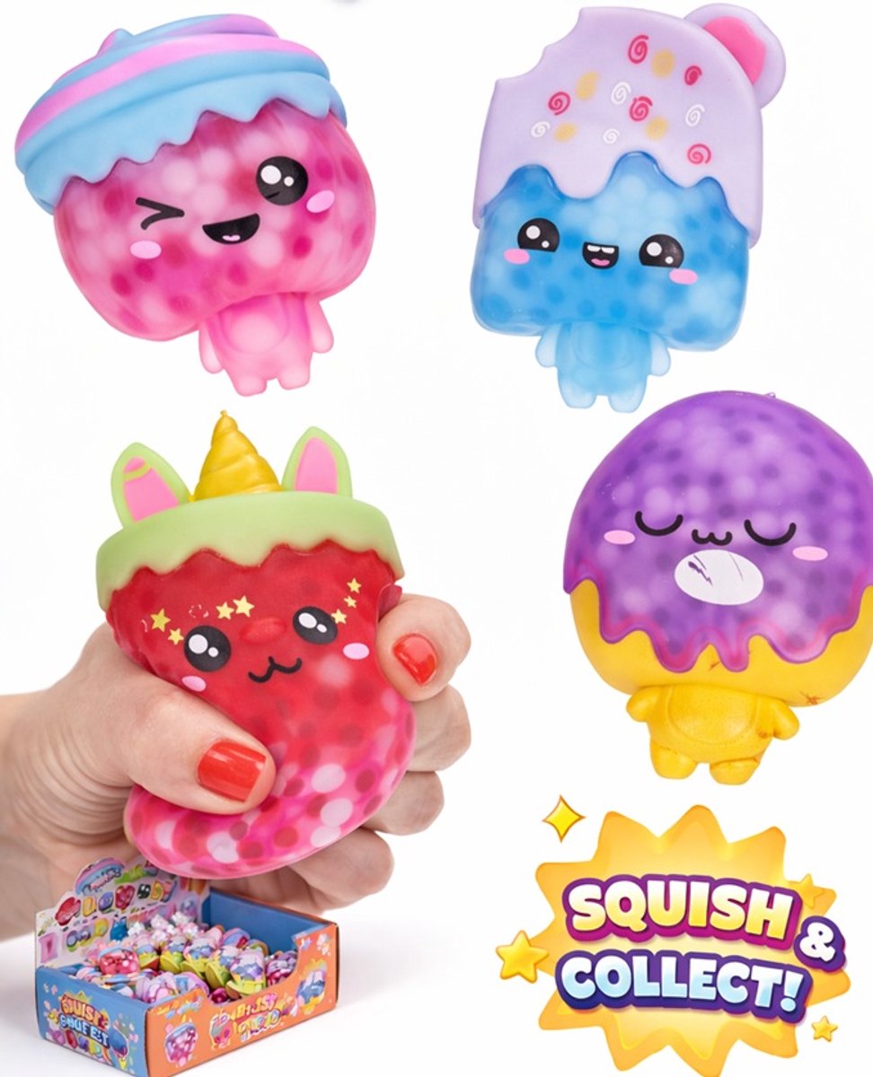 Squishy Fruit stressbal - 1 exemplaar - squishies toys - Voor de hand - Kinderen - 6 cm - Met waterballetjes - Fidget Toys - meisjes