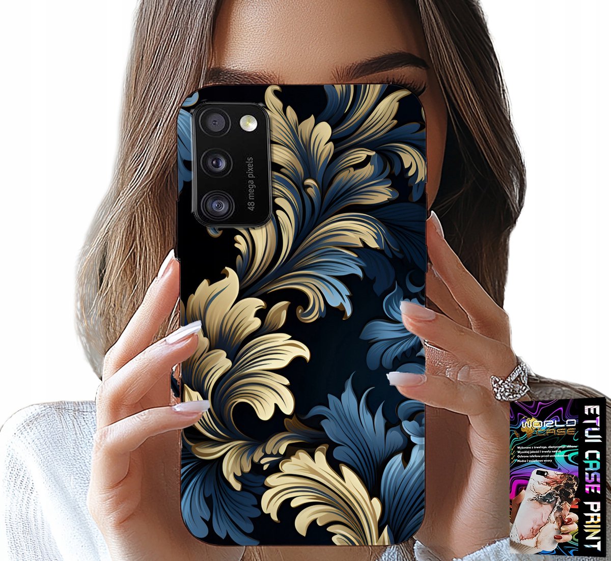 HOESJE VOOR SAMSUNG GALAXY A41 - ELEGANT GOUDEN MODERNE PATRONEN