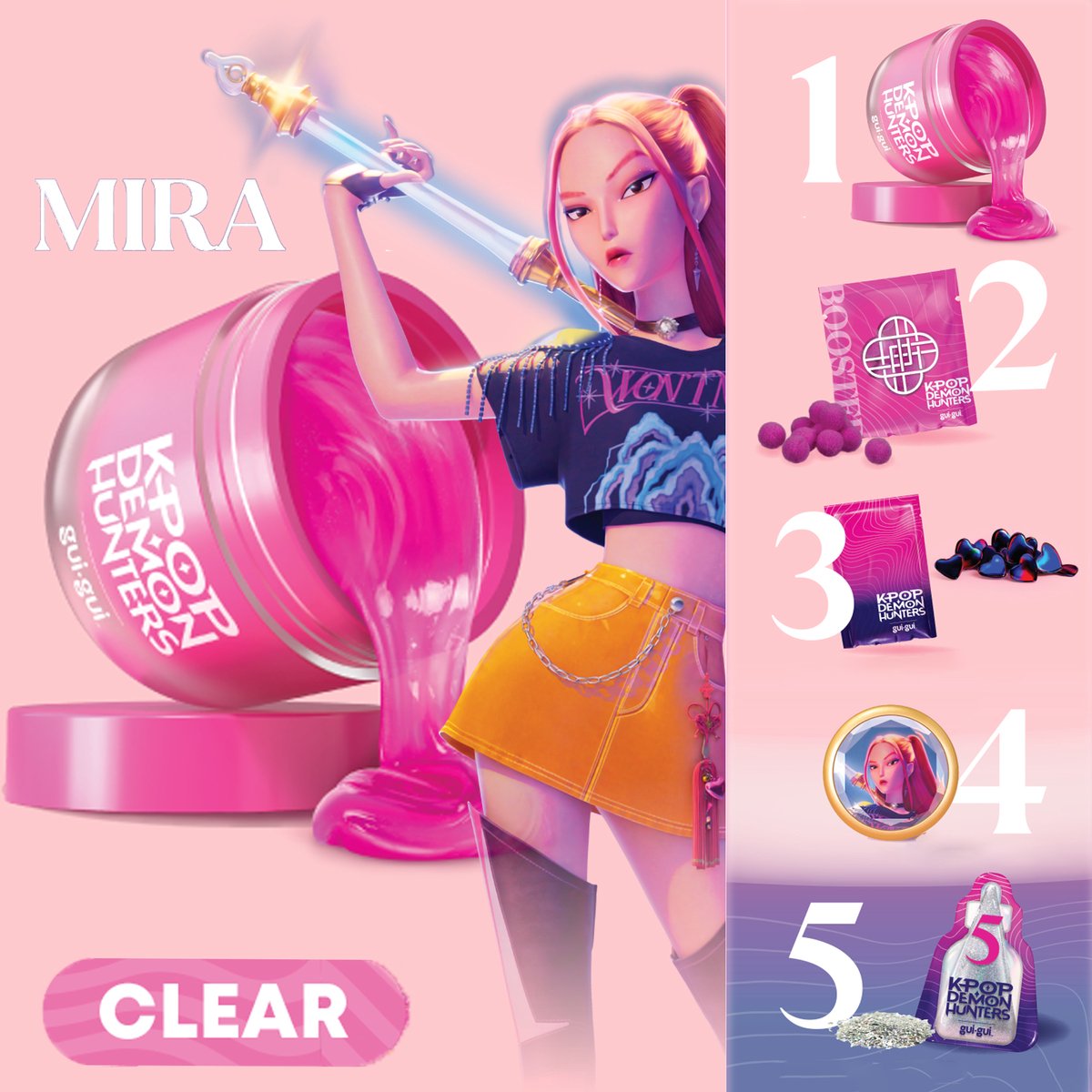 Gui Gui slijm - KPop Demon Hunters Mira - Maak je eigen sprankelende en geurende KPop slime — cadeau in Spellen & Speelgoed - foto 2