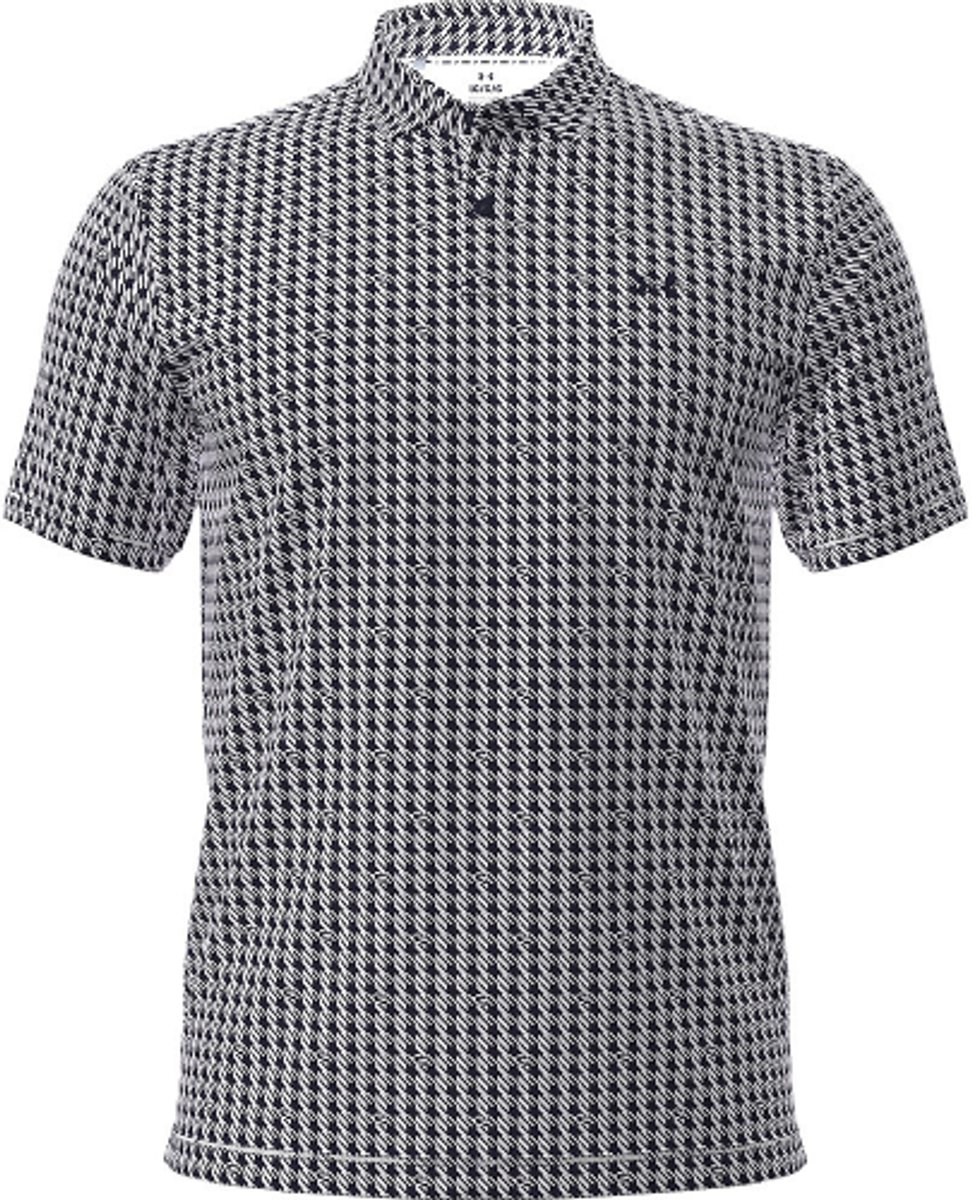 Under Armour T2G Polo Print Houndstooth Deuces White