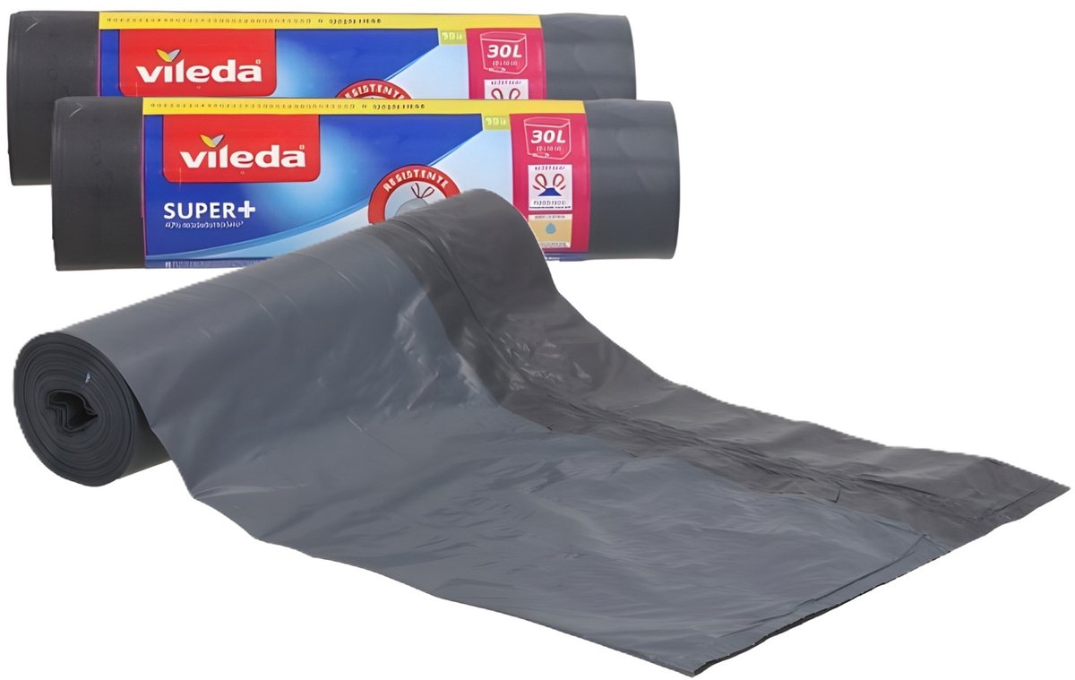 Vileda vuilniszakken / afvalzakken - extra sterk - 30x - 30 liter - grijs