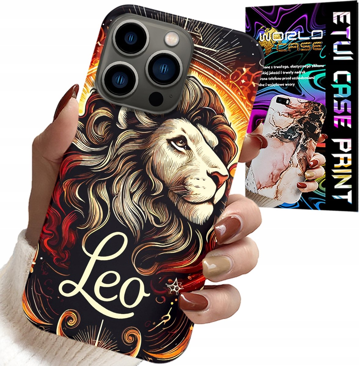 HOESJE VOOR IPHONE 16 PRO MAX - LEEUW, STERRENBEELD ASTRONOMIE, HOESJE + GLAS