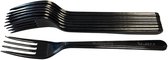 Herbruikbare Plastic Vorken – Zwart – PS Materiaal – 18 cm – 100 stuks – Stevig & Lichtgewicht – Geschikt voor Warm & Koud