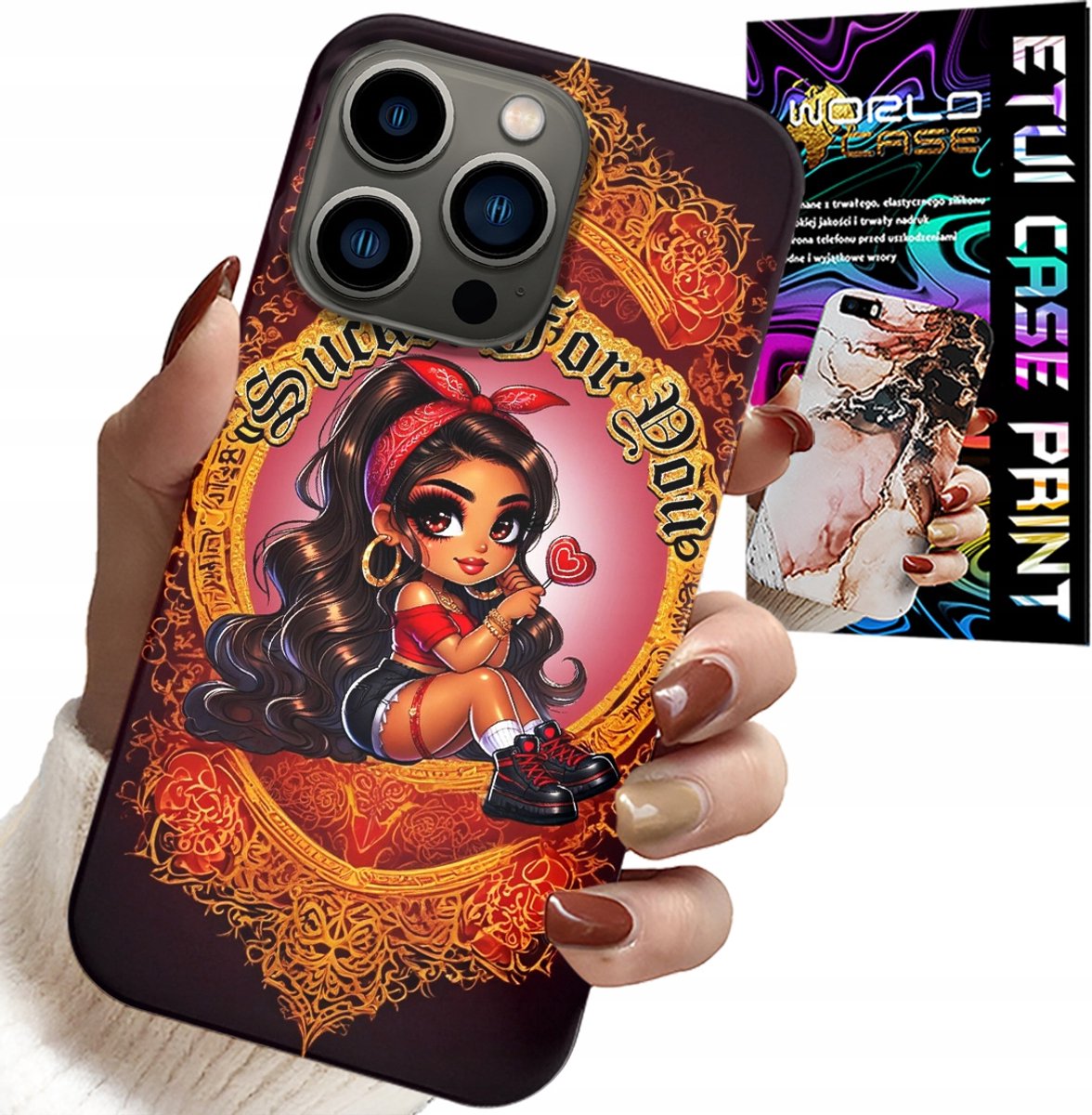 HOESJE VOOR IPHONE 15 PRO MAX - SUCKER FOR YOU MODIEUZE POPPENHOES + GLAS