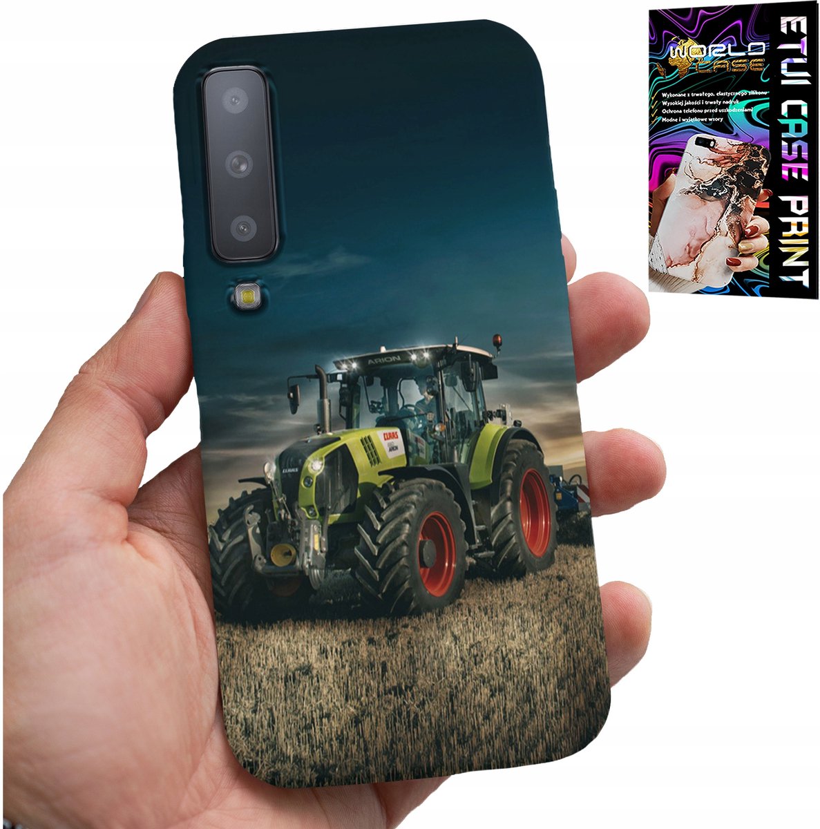 HOESJE VOOR SAMSUNG A7 2018 - TRACTOR, LANDBOUWTRACTOR, PATRONEN