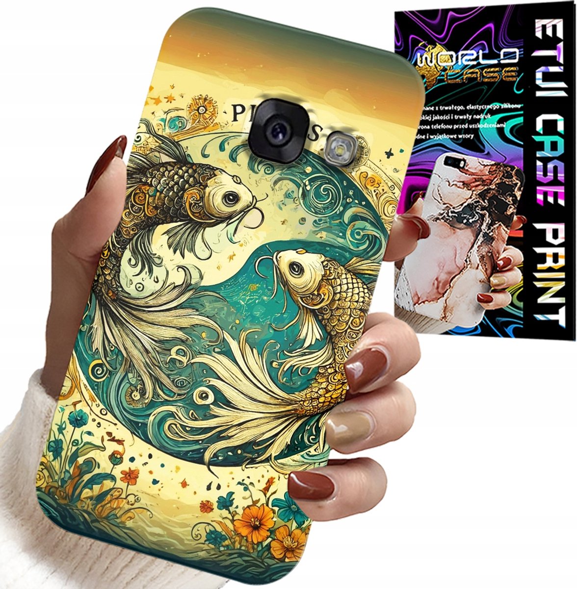 Hoesje voor Samsung A5 2017 - Sterrenbeeld, Vis + Folie