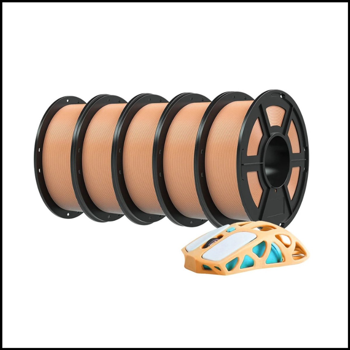 PLA 3D Printer Filament 1.75mm - Milieuvriendelijk - Betrouwbare Printkwaliteit - Lage Vervorming - Perzikroze5KG