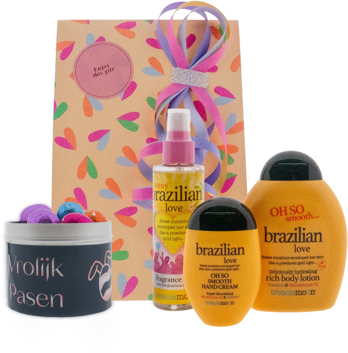 Treaclemoon Cadeauset Pasen Brazilian Love - Treaclemoon Brazilian Love Body Mist 150 ml - Treaclemoon Brazilian Love Bodylotion 250 ml - Treaclemoon Hand Cream Brazilian Love