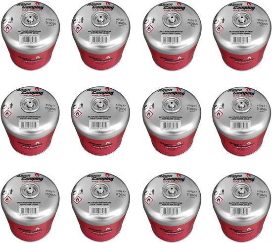 Gas Cartridges - Propane Butane Mix - Outdoor Koken - EN 417 Gecertificeerd - 3x 450g — afbeelding 3