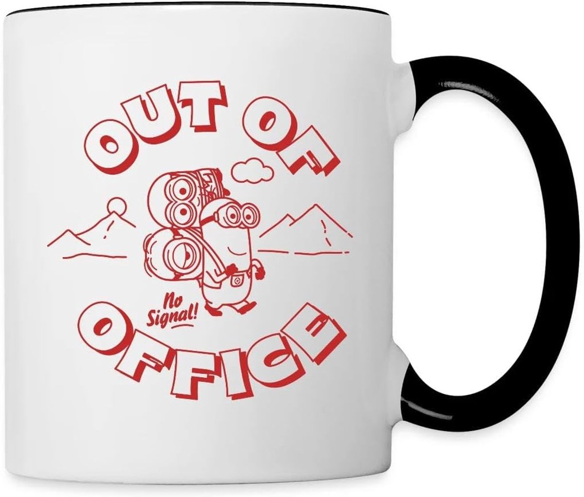 Koffiemok - Theeglas - Warme Dranken - Tweekleurig Design - 8x9.5 cm - Wit Zwart