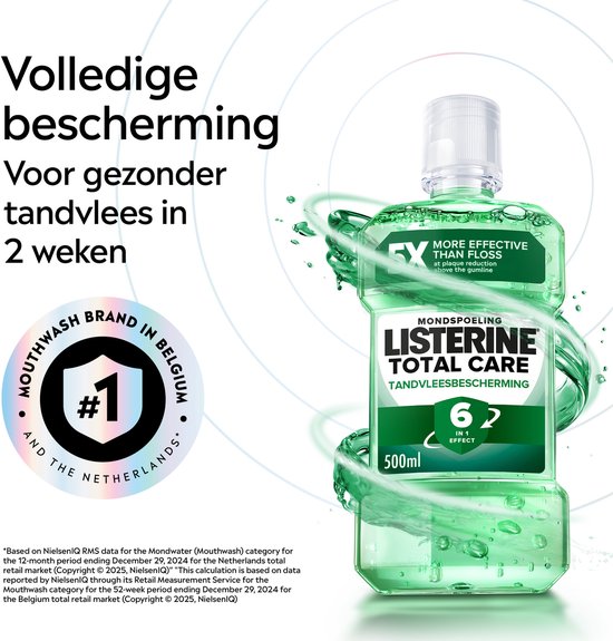 Listerine Mondwater Total Care Tandvleesbescherming - mondspoeling - complete bescherming en gezond tandvlees - 3 x 500 ml
