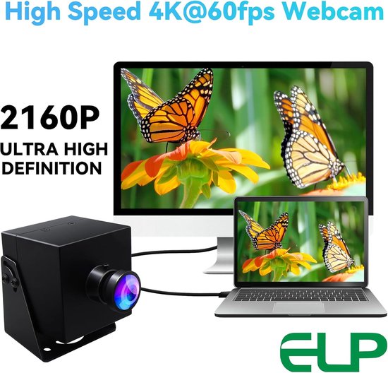 4K HDMI Webcam - Groothoek Camera - Videoconferenties - Dubbele Uitgang ...