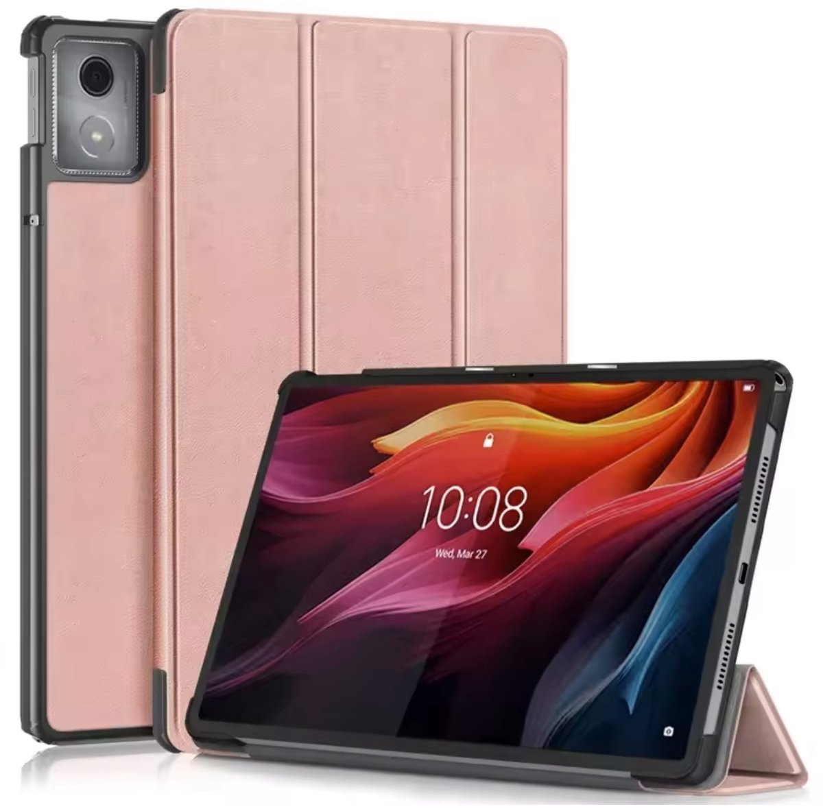 EtuiTab Lenovo Tab K11 Plus - Tablethoes - Goud-Roze - Magnetisch Sluiting - Wake-Up/Sleep
