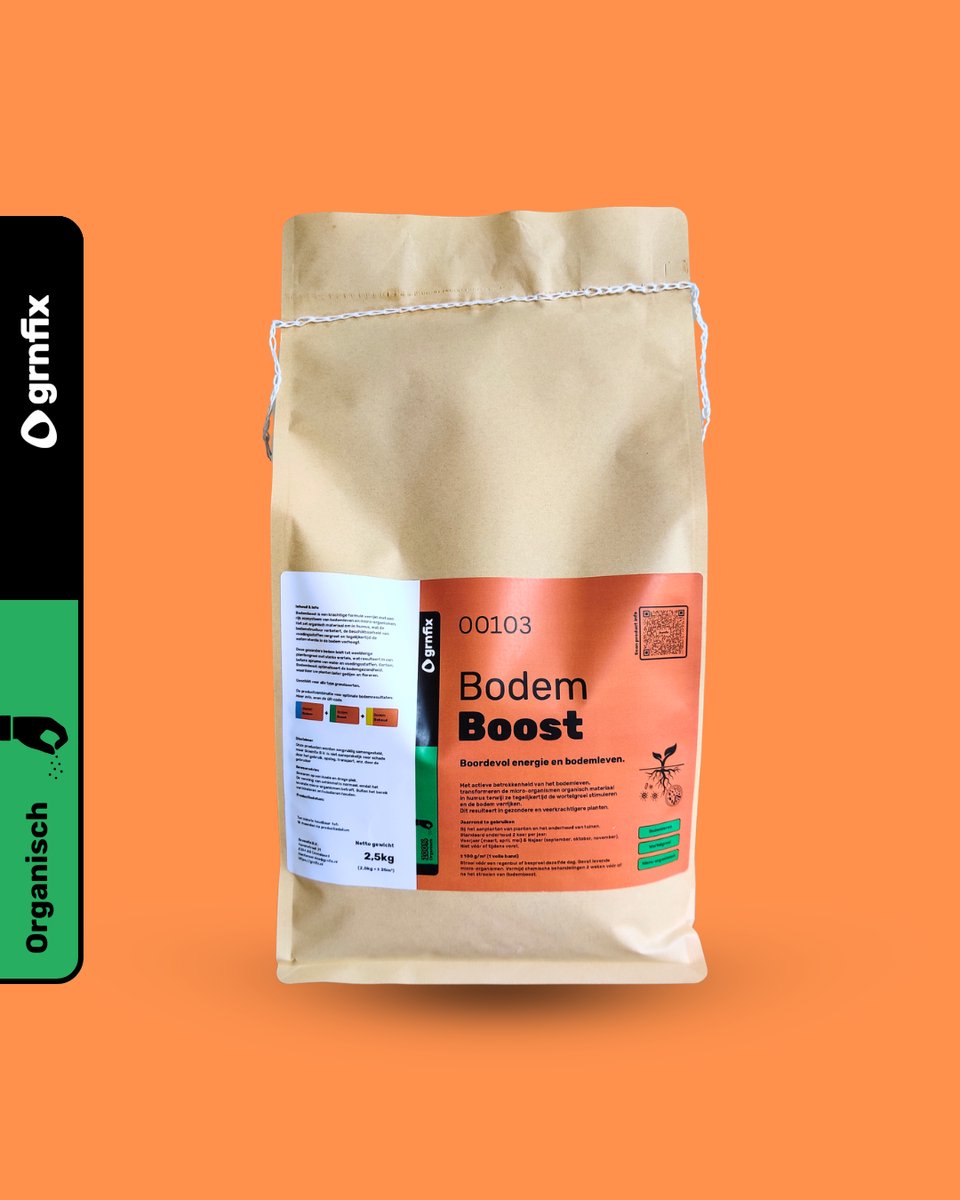 Bodemverbeteraar tuin en moestuin – Herstel bodemleven – 50 m² – 2,5 kg – Grnfix BodemBoost