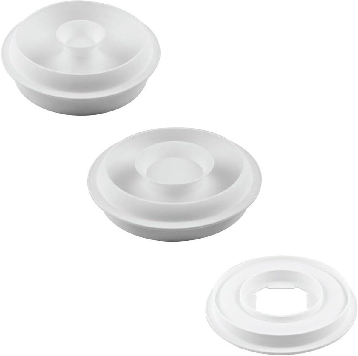Siliconen Bakvorm - Taartmal - Desserts Maken - Unieke 3D Vorm - 23cm - Wit